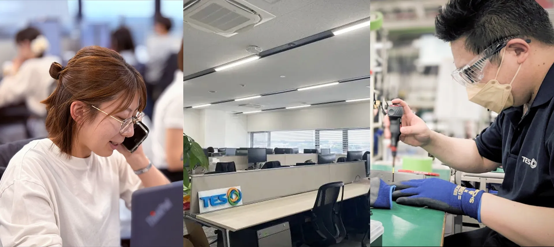 TES-AMM JAPANで働く社員の様子